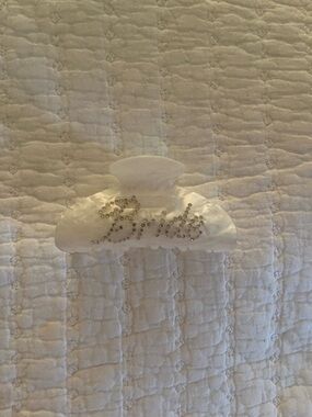 Pearlescent 'Bride' Rhinestone Hair Claw